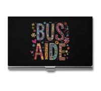 Bus Aide Back to School Metal Business Card Holder Name Cards Case