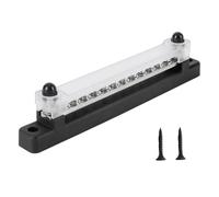 Bus Bar M6 Stud Bus Bar Battery Power Distribution Block 12V Positive Negative Buss for Truck Boat Car Camper Caravan(Black)
