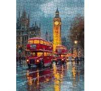 Bus Big Ben Jigsaw Puzzles for Adults 3000, 3000 Piece Jigsaw Puzzles, Classic Educational Jigsaws, Impossible de Assemble Handmade Decorative, Challenging Puzzle Games, Fun Family Activities FNKL0349