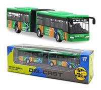 Bus Car , Play Vehicles Bus Model Car Pull Back Vehicle Alloy Diecast Vehicles Mould Pull-Back Buss Play Vehicle with Lights and Sounds City Cars Model Gift for Birthday(Green)(14 years and older）