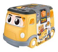 (Bus) Create Tool Set Bus Toy Storage & Ride 3 In 1 On The Ride All In 1 Boys Portable best gift for Birthday Easter Christmas