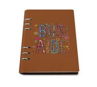 Bus Driver Aide Back to School Leather A5 Binder Notebook Refillable Travel Journal with 90 Sheets Personal Planner for Women Men