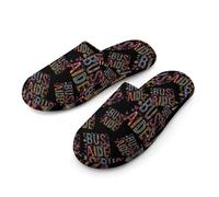 Bus Driver Aide Back to School Men's Cozy Memory Foam Slippers Warm Cotton House Shoes Comfy Slipper for Indoor Outdoor