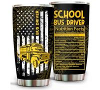 Bus Driver Appreciation Gifts for Men, Women - School Bus Driver Gifts, Bus Driver Christmas Gifts, Thank My Bus Driver Bus Driver Cup Tumbler, School Bus Driver Retirement Gift Bus Bottle Tumbler20oz