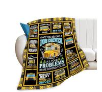 Bus Driver Blanket Soft Cozy School Bus Throw Blanket Gifts for Bus Divers Super Plush Warm School Bus Driver Lightweight Fleece Flannel Gift Blankets for Kids Adults 50"X40"