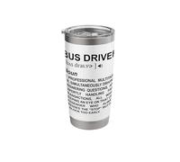 Bus Driver Dictionary School Transport Stainless Steel Insulated Tumbler