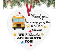 Bus Driver Gifts Christmas Ornament Bus Driver Thank You Gifts School Bus Driver Appreciation Gift Ceramic Ornament Back to School Gift School Bus Driver Retirement Gifts Appreciation Gifts for Men