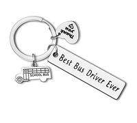 Bus Driver Keyring Gift Appreciation Gifts Thank You Jewelry Gift for School Bus Driver End of The School Year Gift Retirement Christmas Graduation Birthday Gift Thank You Gift Keychain for Men Women