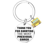 Bus Driver Keyring Thank You School Bus Driver Gifts for Women Men Appreciation Gift for School Buses Drivers Retirement Gift
