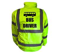 Bus Driver Kids Hi Vis Yellow Bomber Jacket, Reflective High Visibility Safety Childs Coat, By Brook Hi Vis, Large 10-12 Years