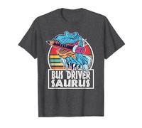 Bus Driver saurus back to school dino t rex first day T-Shirt