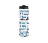 Bus Driver Travel Mug - Novelty Trades Gift Reusable Stainless Steel Vacuum-Sealed Double-Walled Hot/Cold Drinks Travel Flask 500ml (16 fl oz)