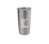 Bus Just A Boy Who Loves Buses Stainless Steel Insulated Tumbler
