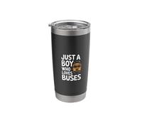 Bus Just A Boy Who Loves Buses Stainless Steel Insulated Tumbler