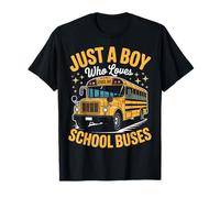 Bus Just A Boy Who Loves School Buses Funny T-Shirt