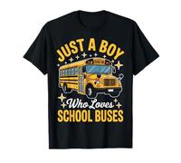 Bus Just A Boy Who Loves School Buses Funny T-Shirt