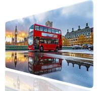 Bus Mouse Pad Large XXL 600x400x3mm, Architecture Mouse Mat With Stitched Edges, Waterproof Desk Accessories Mousepad Improved Precision And Speed, Desk Mat Non-Slip Rubber Base for Office GKuk-325