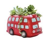 Bus Resin Template - Bus Garden Planter | Outdoor Red Flower Pot Van With 3D Effect And Headlights, Sucul Garden Decorative Planter, Desktop Decor B́us Shape Plants Pot For Home, Lawn, Balcony