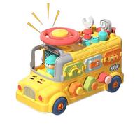 Bus Shaped Sensory Travel Toy - Busy Cube Toys for Toddlerr, Fine Motor Activity Cube | Interactive Playy Tool with Engaging Design, Early Skill Learning Educational Toy Home School Nursery