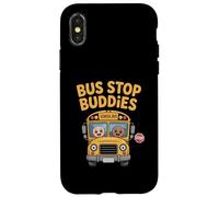 Bus Stop Buddies Cute School Bus Kids Back To School 2025 Case for iPhone X/XS