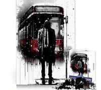 Bus Stop for Apparitions Jigsaw for Adults1000 Pieces Cognitive Skill Soothing Downtime Solid Lock Ideal Xmas Gift (50x75cm)