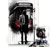 Bus Stop for Apparitions Jigsaw for Teenagers 1000 Pieces Sharp Memory Mind Calming Fun Neat Edges Seasonal Gift (38x26cm)