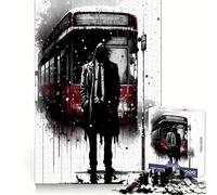 Bus Stop for Apparitions Jigsaw Puzzles for Teenagers 1000 Smart Challenge Relaxing Pastime Fine Lock Thoughtful Xmas (38x52cm)