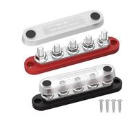 Bus Terminal Block - Battery Busbar, Terminal Studs | 12V/24V Power Distribution Block, Heavy Duty Automotive Junction Box For Car Audio, Marine Boat, RV, Truck Electrical Connections