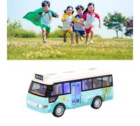 Bus Toy, Full Model ABS Models Take a Colorful Sound and Effect Effective Place Open Door for the Home (Blue)
