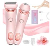 Busaiu Dusk Razor for Women, Silky Glide Pro 3.0 Razor, Rechargeable, Fast and Efficient, 2 in 1 Painless Razor for Face, Gentle on Skin, Ideal for Women(Pink)