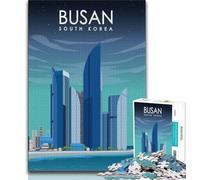 Busan South Korea Jigsaws 1000 Pieces for Adults,for Educational Game Challenge Toy for Is Ideal As A Gift for The Whole Family 38x26cm
