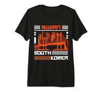 Busan Vacation Holiday South Korea Flag Premium T-Shirt