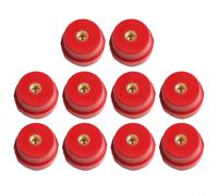Busbar Insulators, 10 Pcs Red SM-40 M8 Polyester Spacer with Pure Copper Insert, for Electrical Insulation and Connection, High Strength Anti-Aging, for Power Distribution Cabinets