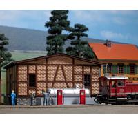 Busch 1158 - 1/87 / H0 Gas Station for Railway Depot - New