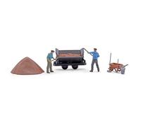 Busch 12455 1/87 H0 Freight Car Set Kipplore Loaded - New