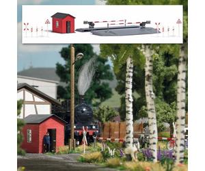 Busch 1396 - 1/87 / H0 Barrier Post With Railway Barrier - New