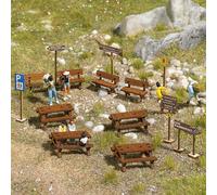 Busch 1484 Forest Seating Set, Kit, H0