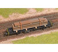 BUSCH 1692 HO Scale Freight Car Load - With 5 Steel Beams
