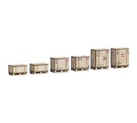 Busch 1811 H0 6 Pallets and 6 Wooden Boxes Kit (US IMPORT)