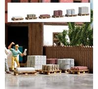 Busch 1813 H0 6 Pallets with Building Material Kit