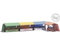 Busch 1824 Set Of 4 Market Stalls City Scale 1:87 H0