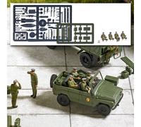 Busch 1937 - 1/87 / H0 4 Seated NVA Soldiers - New