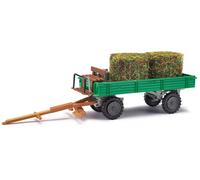 Busch 210005911 Tractor trailer with hay rolls and milk churns