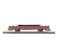 Busch 31515 - 1/120 / TT Flat Car Ks + Steel Plate - New