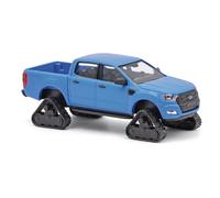 Busch 52849 Ford Ranger With Caterpillar Drive, Blue, H0, New 2025