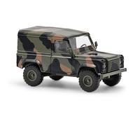 Busch 54355 Land Rover Defender 90 Cab, Camouflage Military, H0, New 2026
