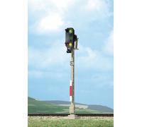 BUSCH 5822 HO Scale Green-Red-Yellow Stop Signal With 3 LEDs (Height 79 Mm)