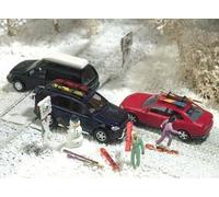 BUSCH 6004 HO Scale Winter Landscape Set (Landscape Decor And Vehicles)