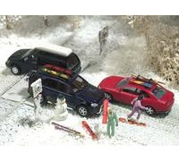 BUSCH 6004 HO Scale Winter Landscape Set (Landscape Decor And Vehicles)
