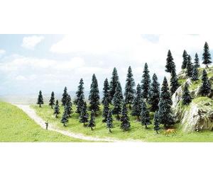 Busch 6492 OO/HO 35 Pack Budget Fir Trees with base